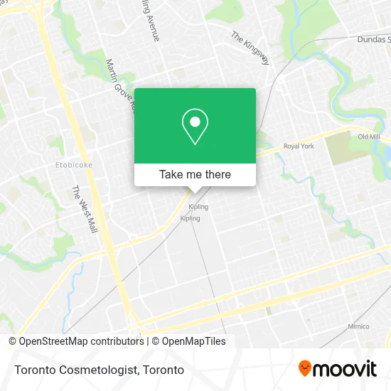 Toronto Cosmetologist map