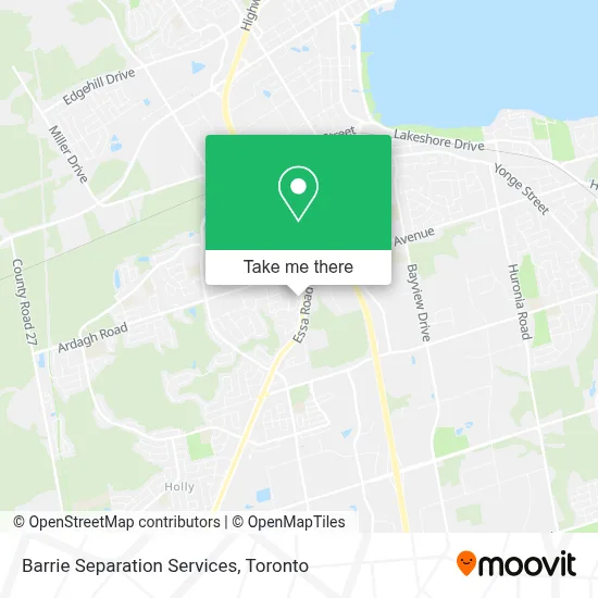 Barrie Separation Services map