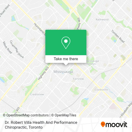 Dr. Robert Villa Health And Performance Chiropractic map