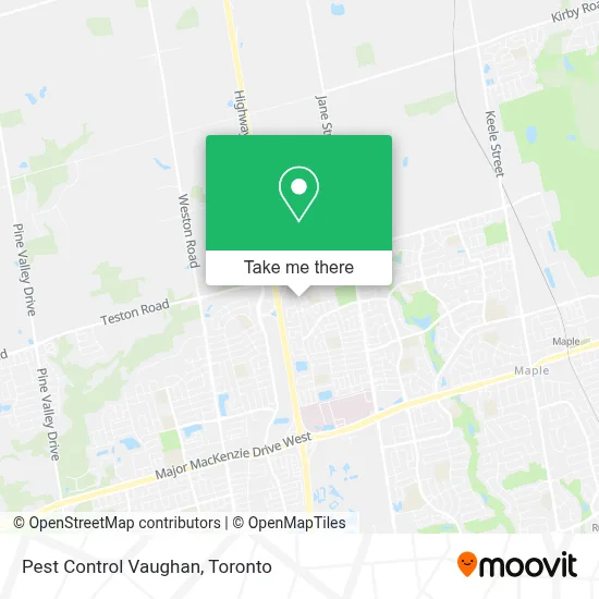 Pest Control Vaughan map