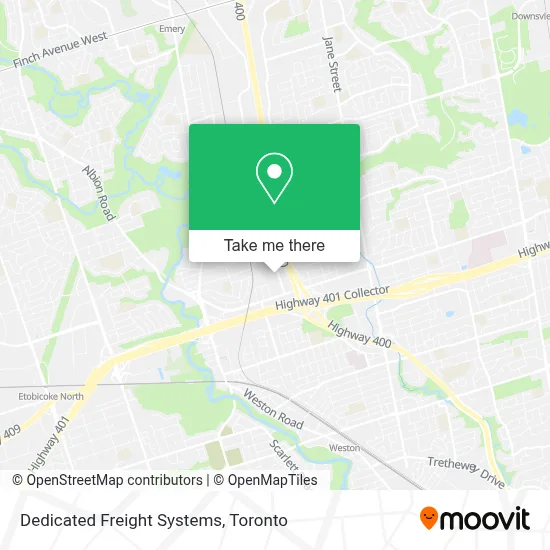 Dedicated Freight Systems map