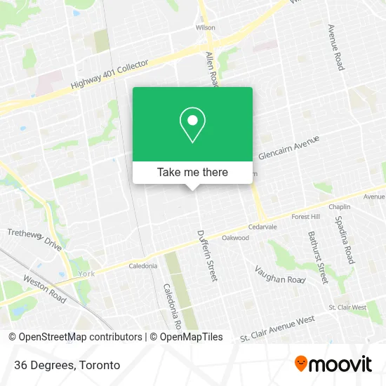36 Degrees map