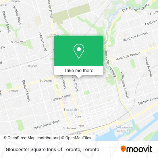 Gloucester Square Inns Of Toronto map