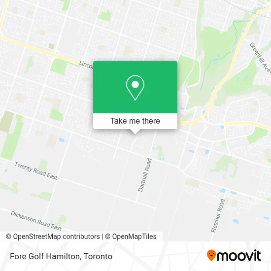 Fore Golf Hamilton map