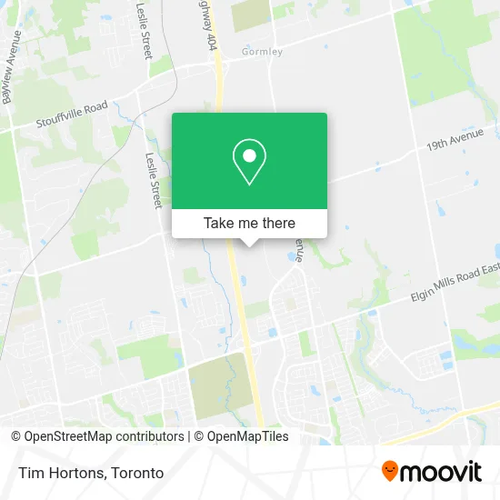 Tim Hortons map
