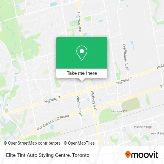 Elite Tint Auto Styling Centre map
