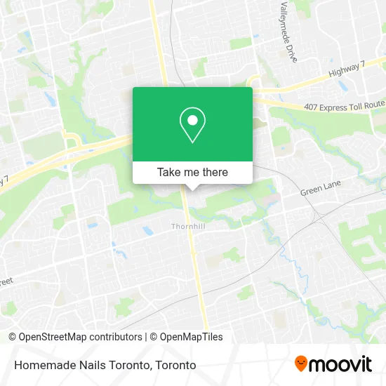 Homemade Nails Toronto map