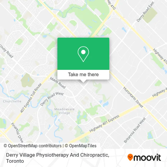 Derry Village Physiotherapy And Chiropractic map