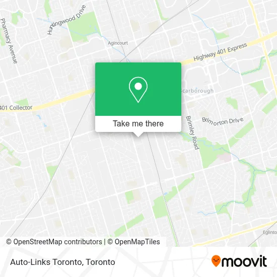 Auto-Links Toronto map