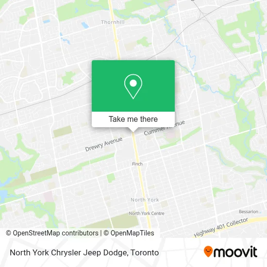 North York Chrysler Jeep Dodge map