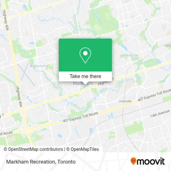 Markham Recreation map