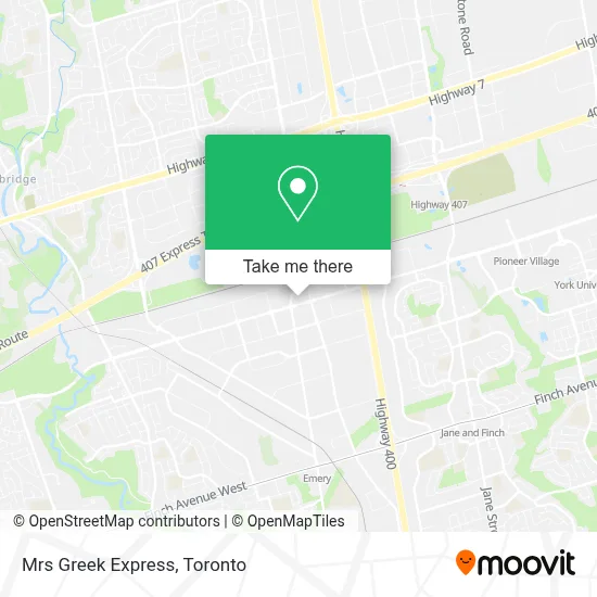 Mrs Greek Express map