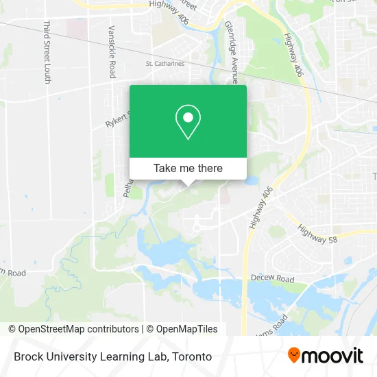 Brock University Learning Lab map
