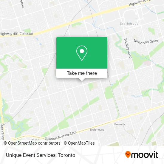 Unique Event Services map