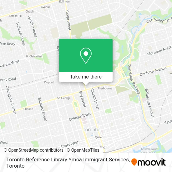 Toronto Reference Library Ymca Immigrant Services map