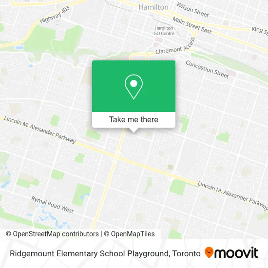 Ridgemount Elementary School Playground map