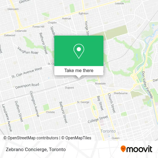 Zebrano Concierge map