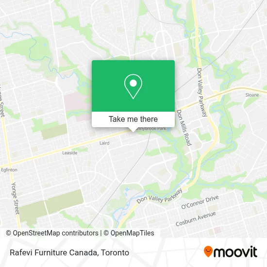 Rafevi Furniture Canada map