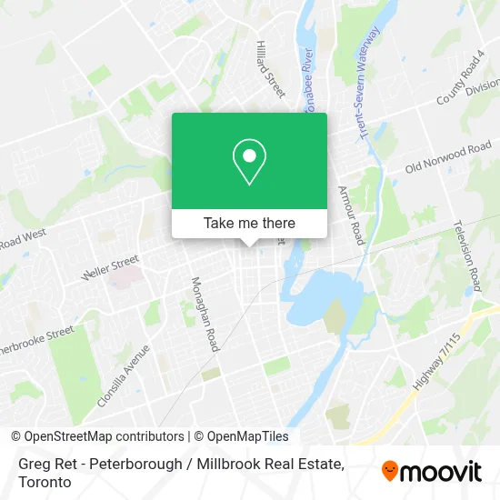 Greg Ret -  Peterborough / Millbrook Real Estate map