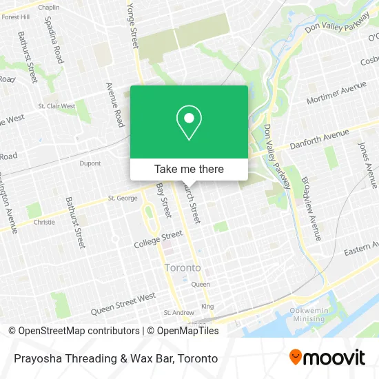 Prayosha Threading & Wax Bar map
