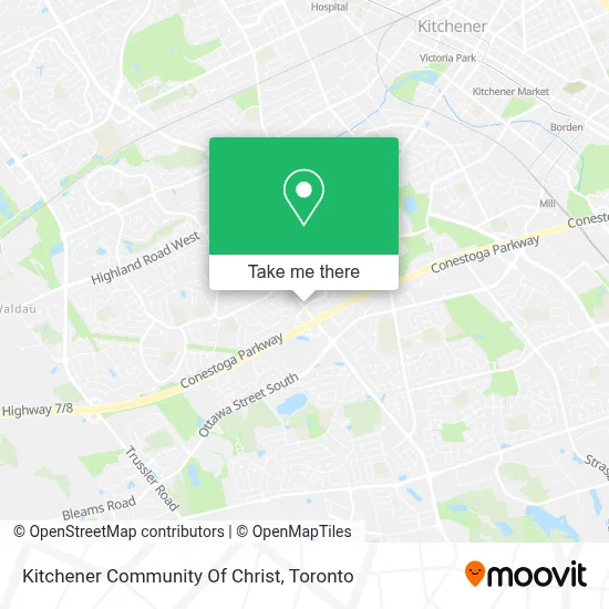 Kitchener Community Of Christ map