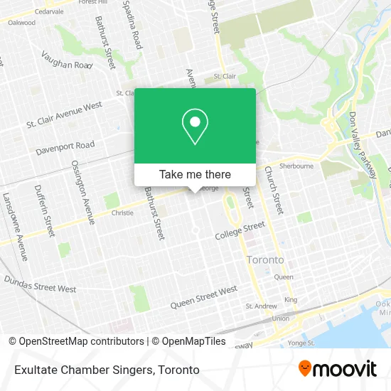 Exultate Chamber Singers map