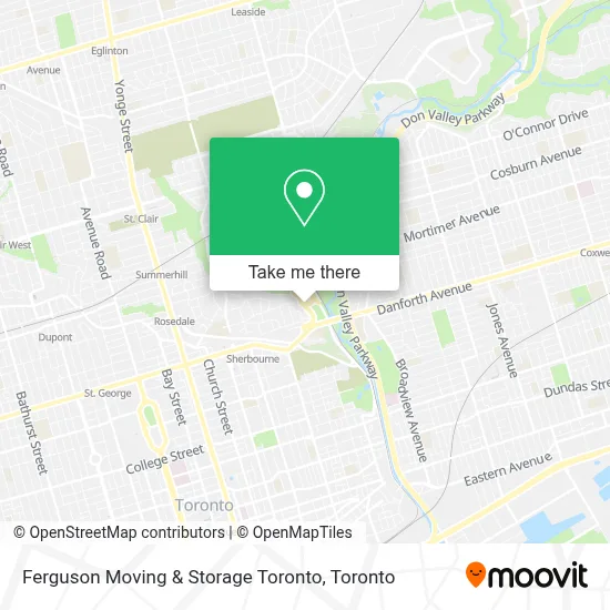Ferguson Moving & Storage Toronto map