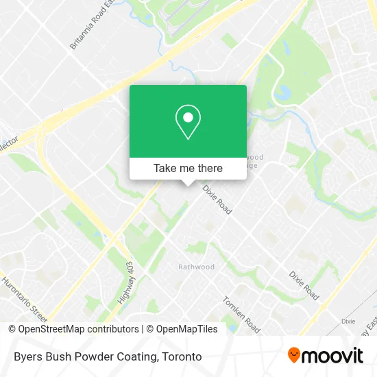 Byers Bush Powder Coating map