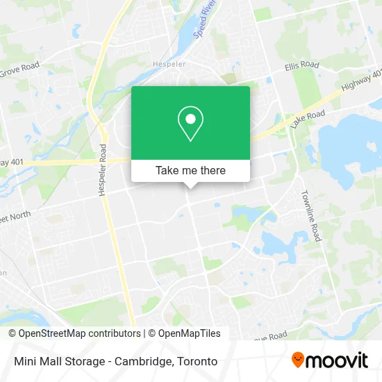 Mini Mall Storage - Cambridge map
