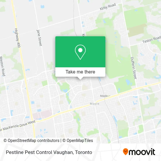 Pestline Pest Control Vaughan map