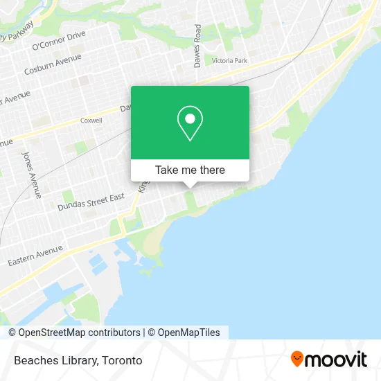 Beaches Library map