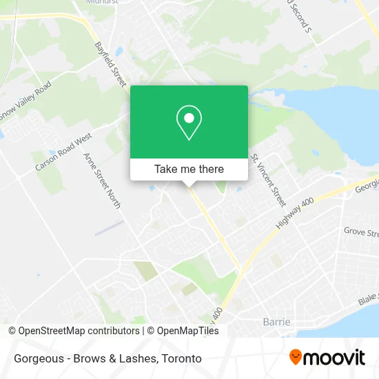 Gorgeous - Brows & Lashes map