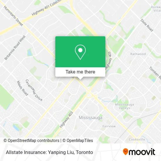 Allstate Insurance: Yanping Liu map
