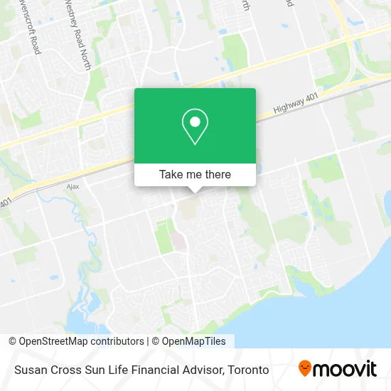 Susan Cross Sun Life Financial Advisor map