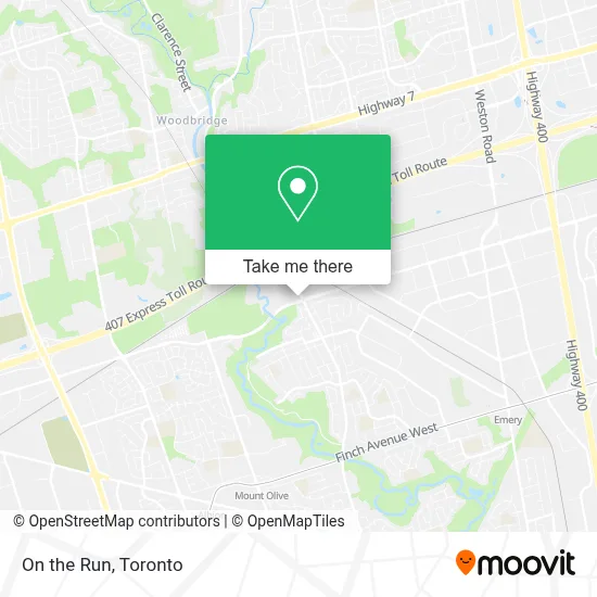 On the Run map