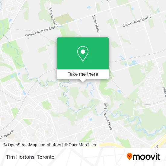 Tim Hortons map