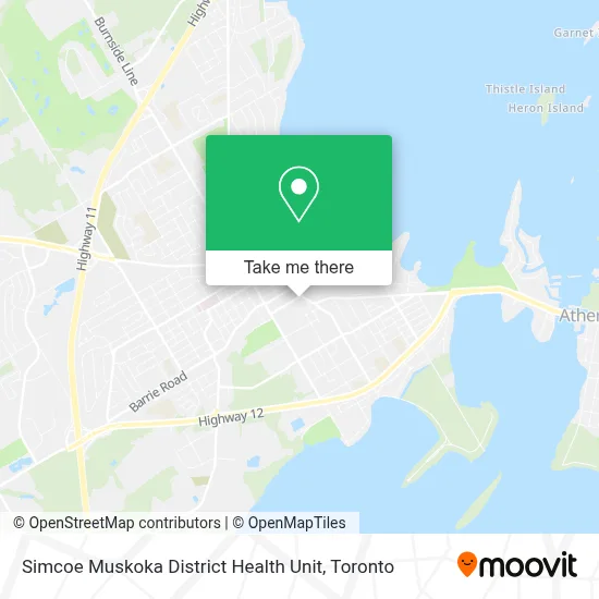 Simcoe Muskoka District Health Unit map
