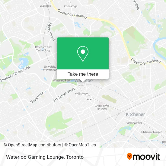Waterloo Gaming Lounge map