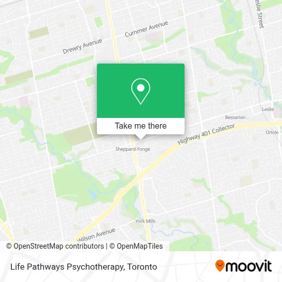 Life Pathways Psychotherapy map