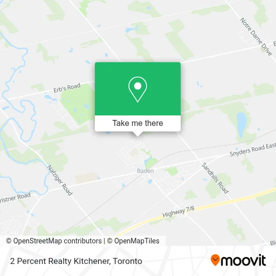 2 Percent Realty Kitchener map