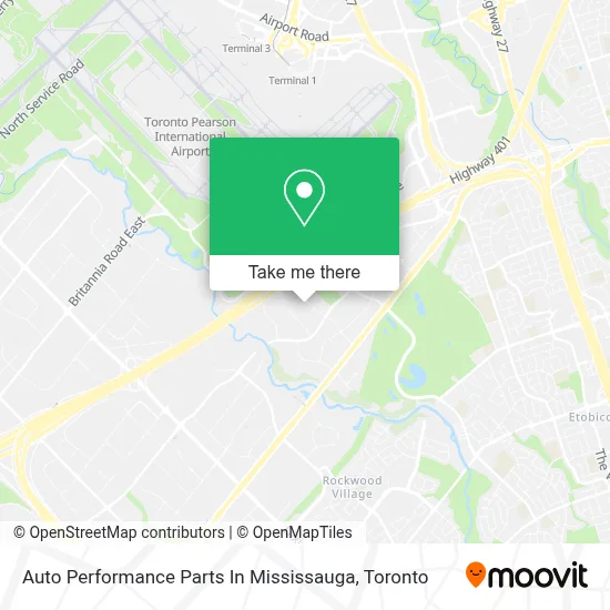 Auto Performance  Parts In Mississauga map