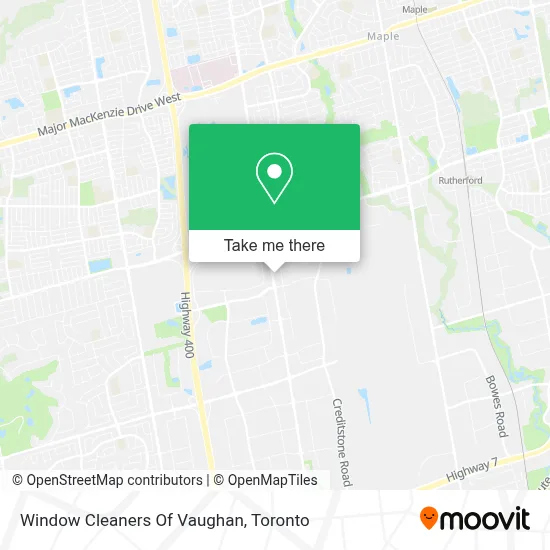 Window Cleaners Of Vaughan map
