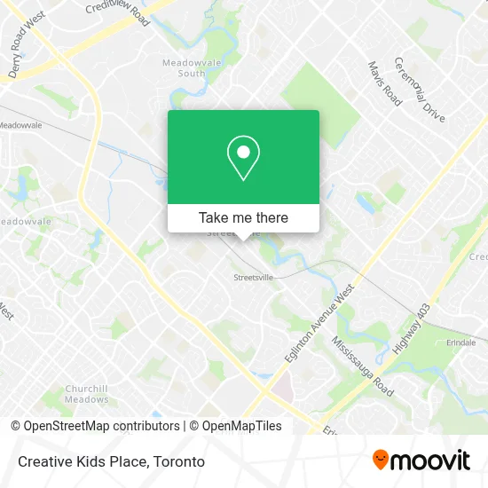 Creative Kids Place map