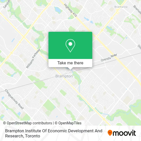 Brampton Institute Of Economic Development And Research map