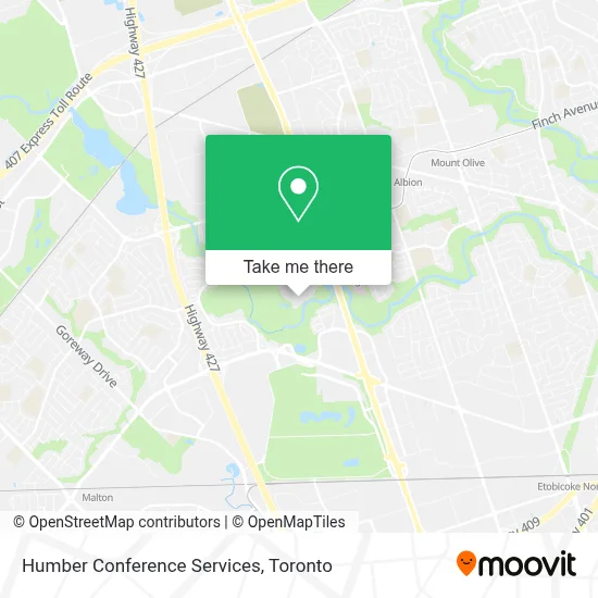 Humber Conference Services map