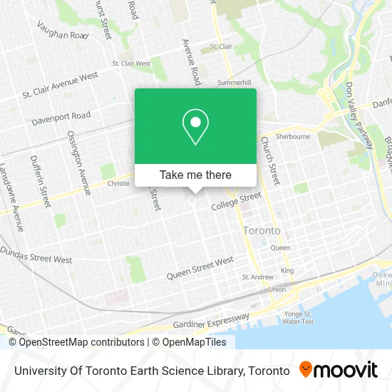 University Of Toronto Earth Science Library map
