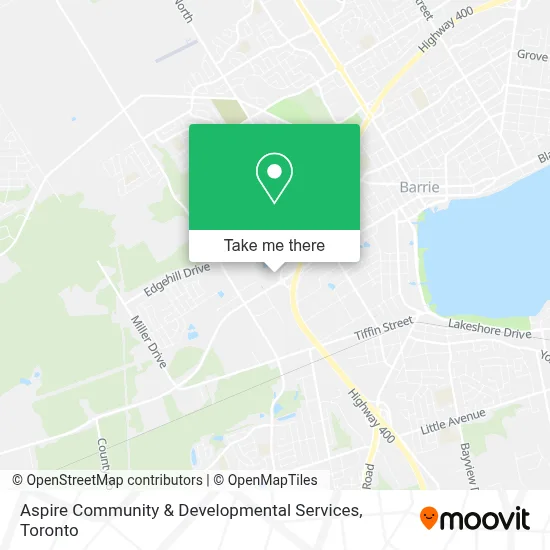 Aspire Community & Developmental Services map