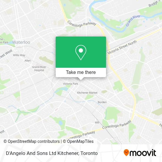 D'Angelo And Sons Ltd Kitchener map