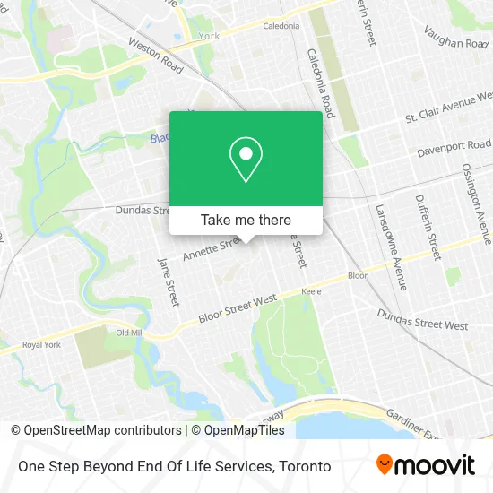 One Step Beyond End Of Life Services map