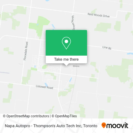 Napa Autopro - Thompson's Auto Tech Inc map